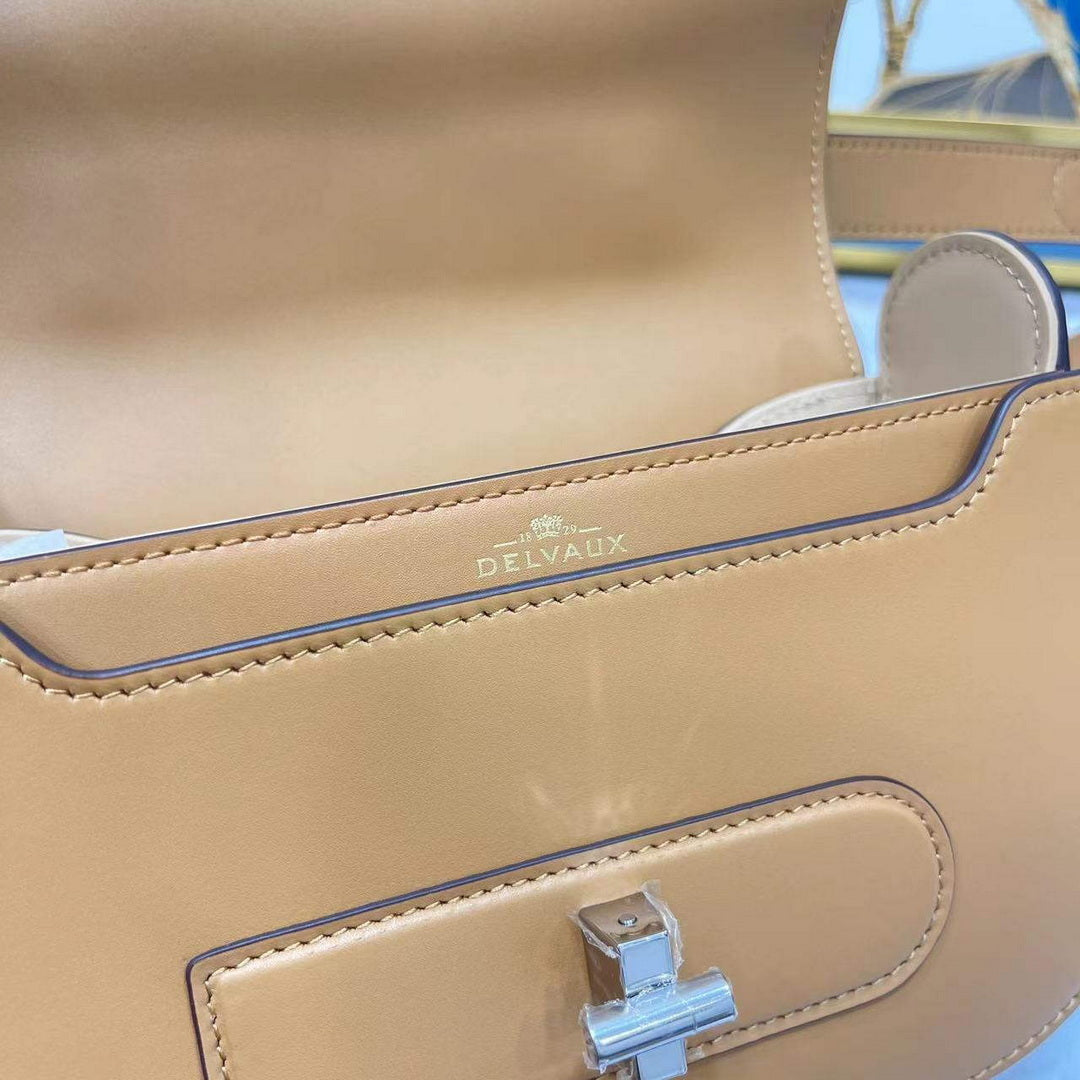 Delvaux AA0574 Lingot Alpina Calf Bag Tender Beige