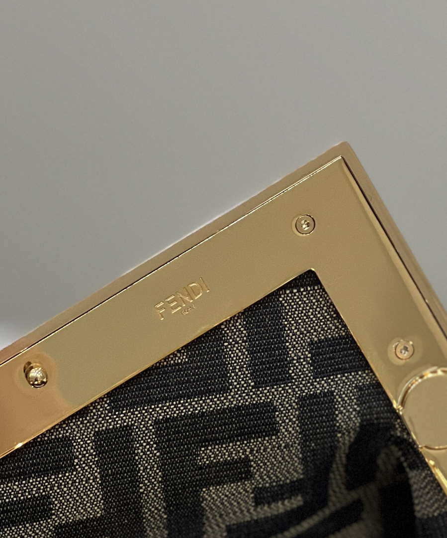 Fendi 8BP129 First Small Gold laminated leather bag 80018M - Default Title - View 6