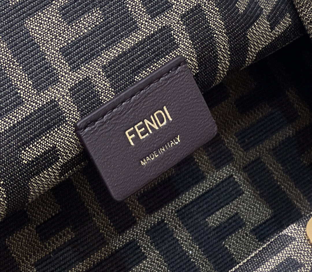 Fendi 8BP129 First Small Gold laminated leather bag 80018M