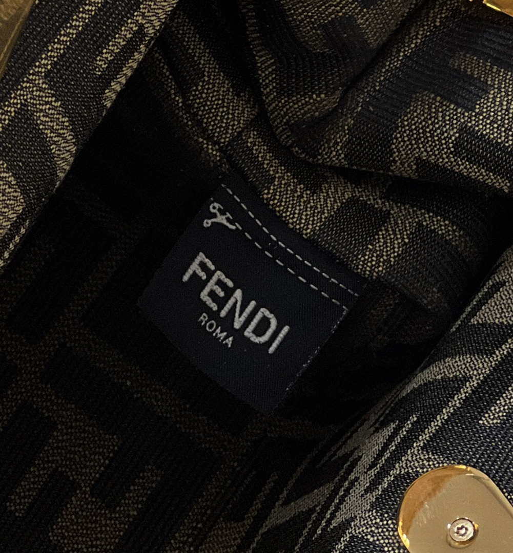 Fendi 8BP129 First Small Gold laminated leather bag 80018M - Default Title - View 8