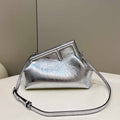 Fendi 8BP129 First Small Silver laminated leather bag 80018M - Default Title - View 1