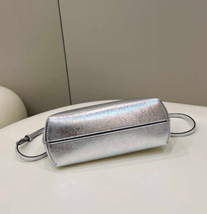 Fendi 8BP129 First Small Silver laminated leather bag 80018M - Default Title - View 4
