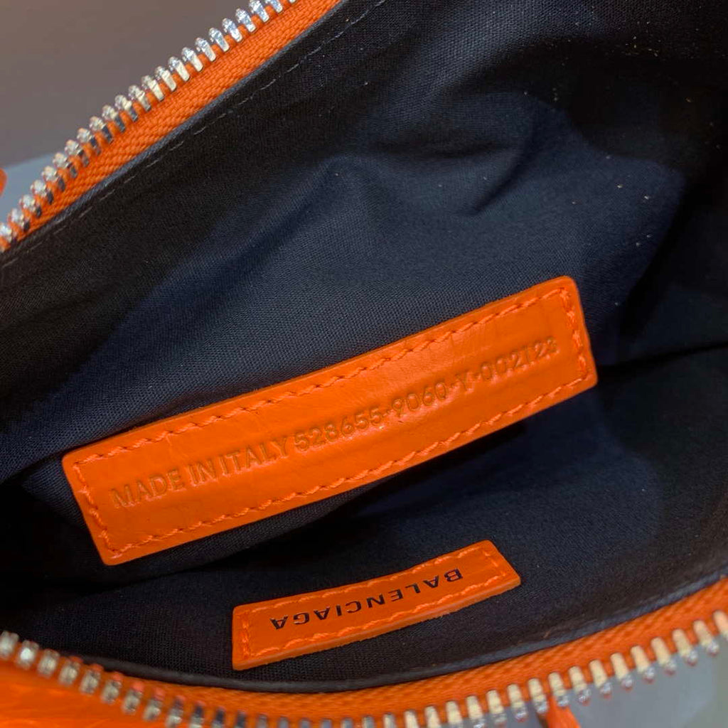Balenciaga 700940210 Women's Neo Cagole XS Handbag in Orange Arena lambskin