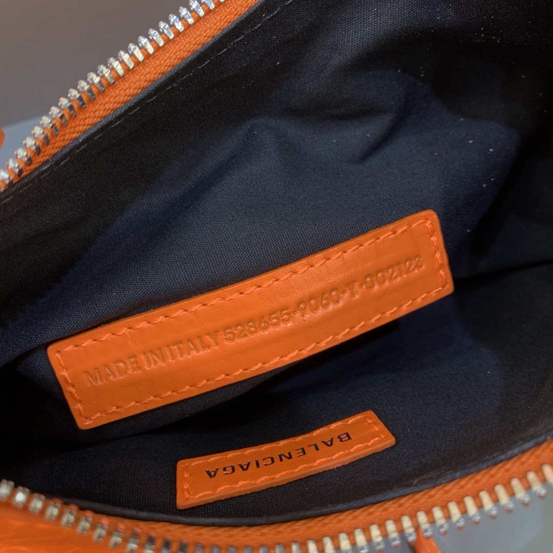 Balenciaga 700940210 Women's Neo Cagole XS Handbag in Orange Arena lambskin
