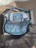 Balenciaga 700940210 Women's Neo Cagole XS Handbag in Denim Blue