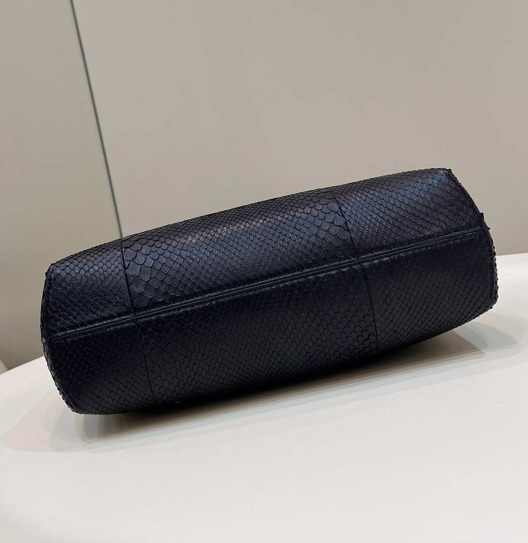Fendi 8BP127 FENDI FIRST Medium Black Python leather bag - Default Title - View 4