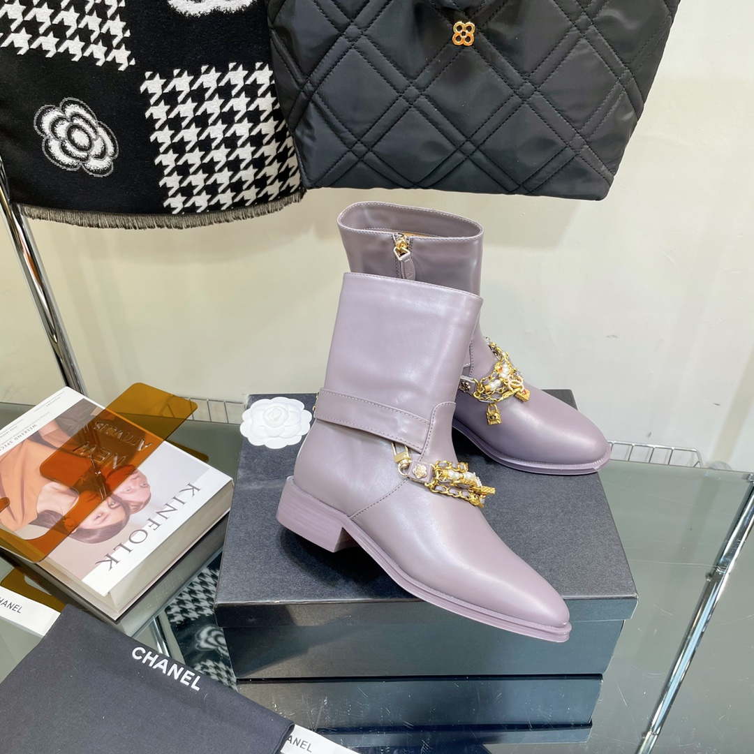 Chanel Women's Shoes Ankle Boots G38817 - 35 - View 3