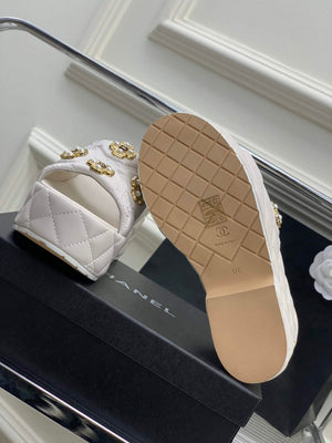 Chanel G40132 Women's Slippers Shoes Calfskin C90206 - 35 - View 9