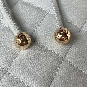 Chanel AS4059 Large Backpack Grained Shiny Calfskin & Gold-Tone Metal Light Blue - Default Title - View 4