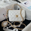Chanel AS4307 Flap bag with Handle Lambskin white - Default Title - View 1