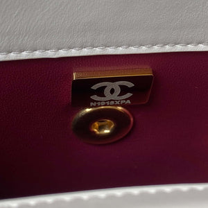 Chanel AS4307 Flap bag with Handle Lambskin white - Default Title - View 9