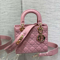 Dior M0538 Small Lady My ABCDior Bag Retro Pink Patent Cannage Calfskin - Default Title - View 1