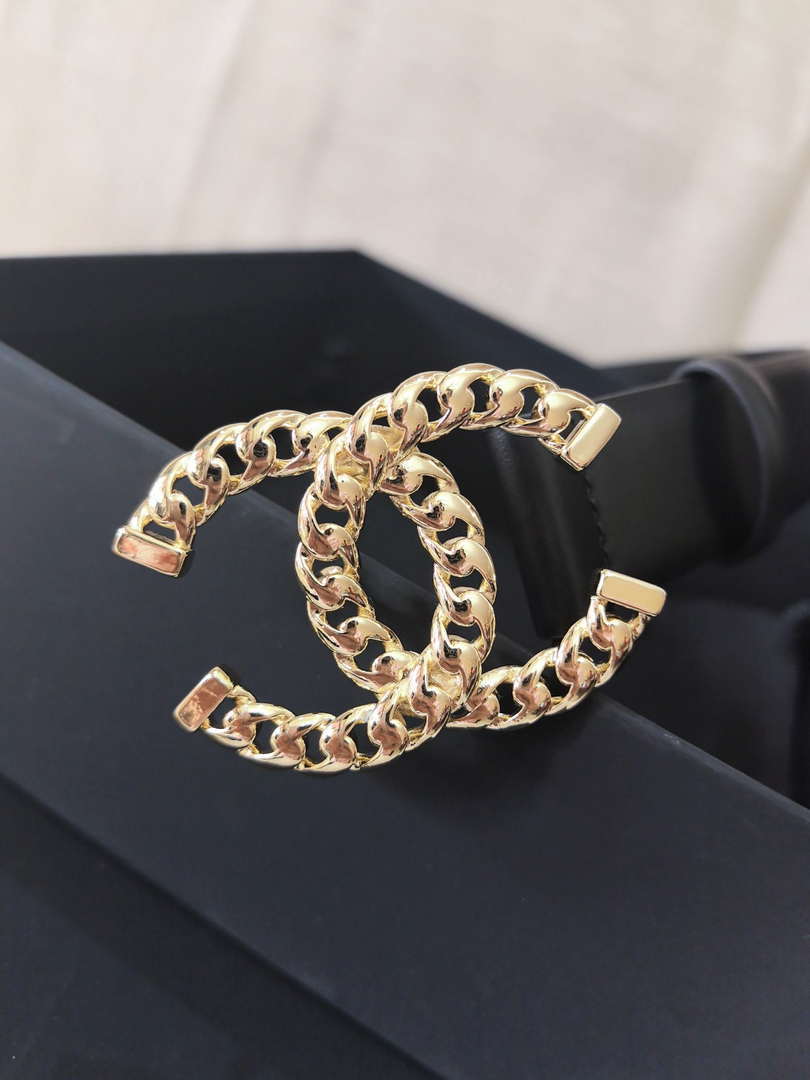 Chanel classic double C belt 3.0Cm leather AA0954