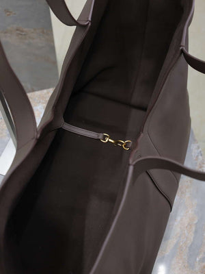 YSL 817602AAEB31000 Y Tote in leather Calfskin Purple Coffe - Default Title - View 6