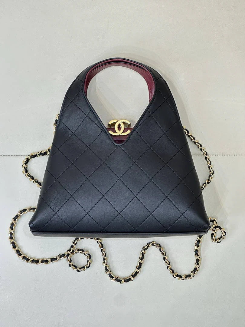 Chanel Hobo Bag Calfskin & Gold-Tone Metal As6392 Black - Default Title - View 4