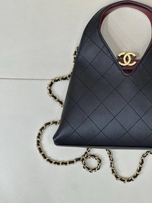 Chanel Hobo Bag Calfskin & Gold-Tone Metal As6392 Black - Default Title - View 6