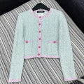 Chanel Women Yarn crew neck jacket C62321