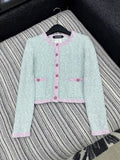 Chanel Women Yarn crew neck jacket C62321