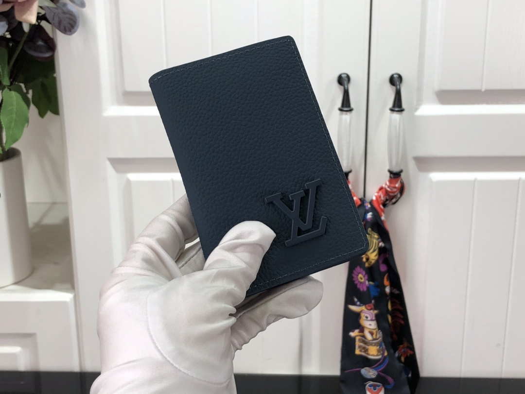 Louis Vuitton M81028 Pocket Organizer LV aerogram Navy Blue - Default Title - View 1