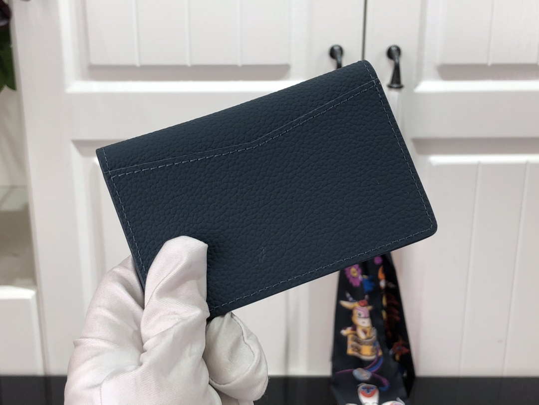 Louis Vuitton M81028 Pocket Organizer LV aerogram Navy Blue