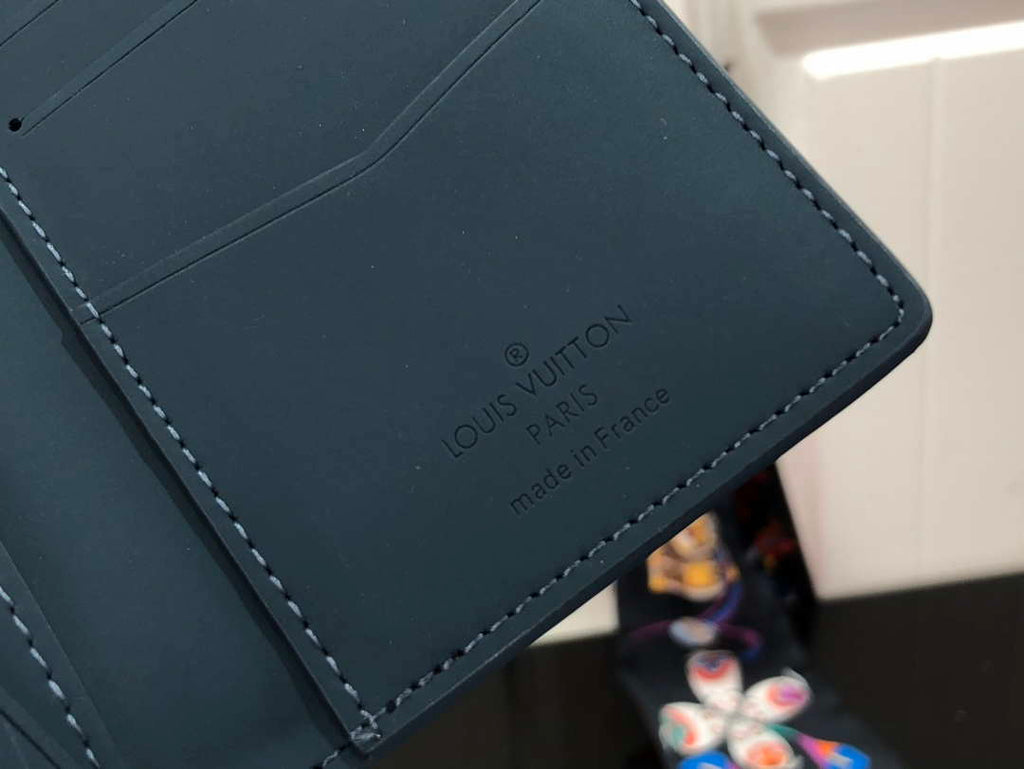 Louis Vuitton M81028 Pocket Organizer LV aerogram Navy Blue