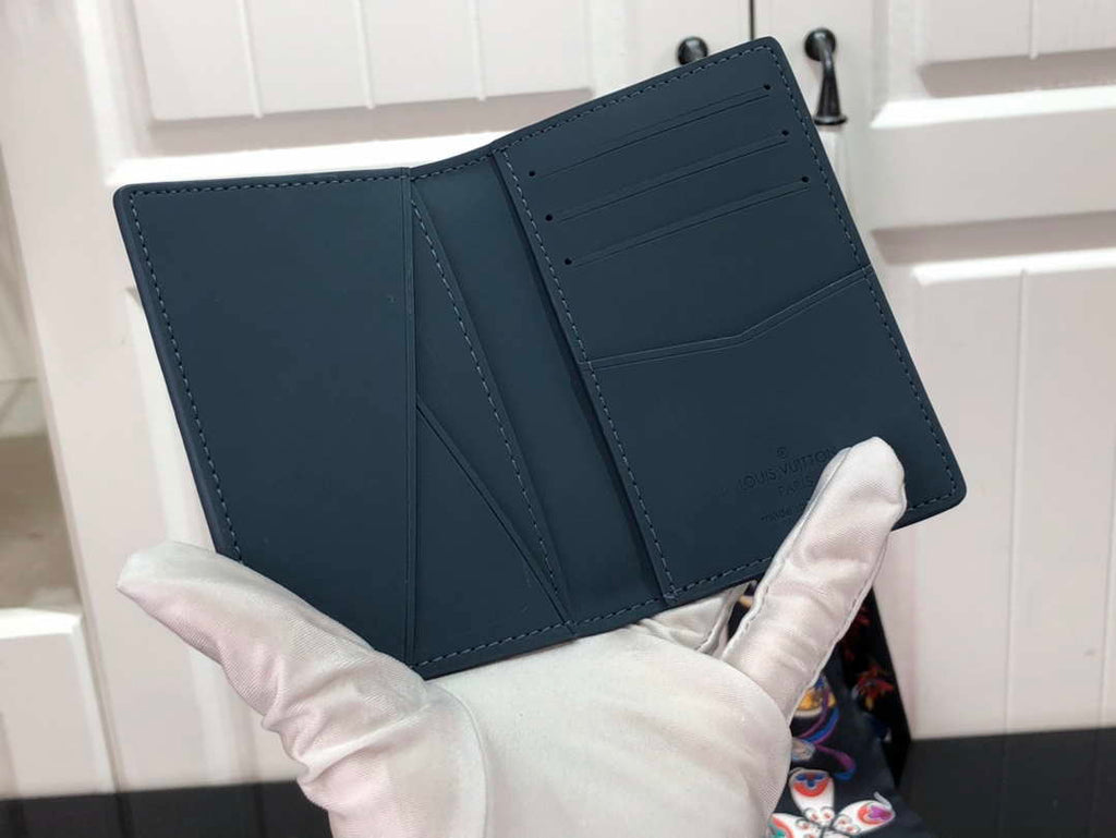 Louis Vuitton M81028 Pocket Organizer LV aerogram Navy Blue