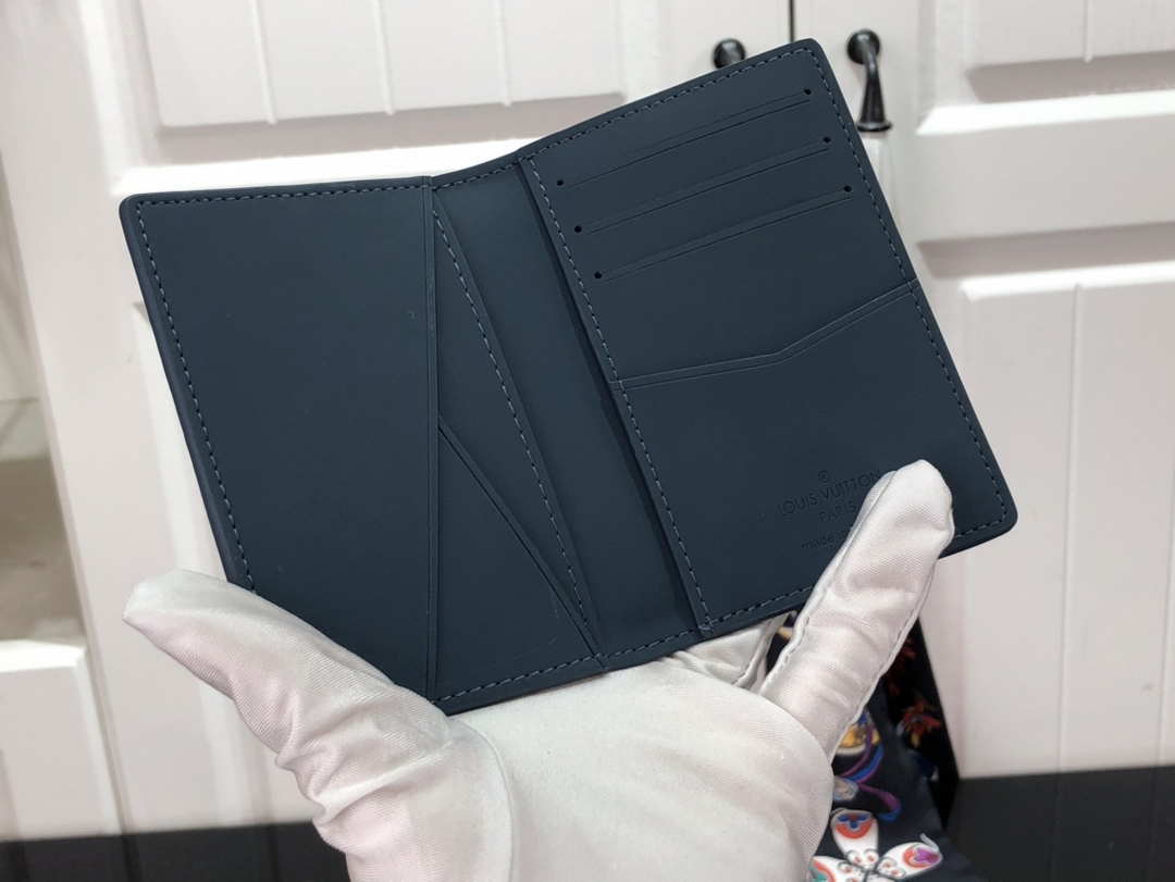 Louis Vuitton M81028 Pocket Organizer LV aerogram Navy Blue