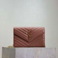 YSL 377828 Classic Cassandre chain wallet in Lambskin Nude - Default Title - View 1