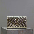 YSL 377828 Classic Cassandre chain wallet in Lambskin Gold - Default Title - View 1