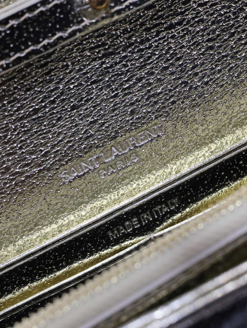 YSL 377828 Classic Cassandre chain wallet in Lambskin Gold