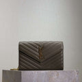 YSL 377828 Classic Cassandre chain wallet in Lambskin Green - Default Title - View 1