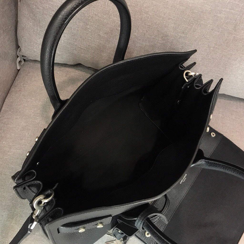 YSL 378299 Yves Saint Laurent Classic Sac De Jour Small in Grained Leather Black