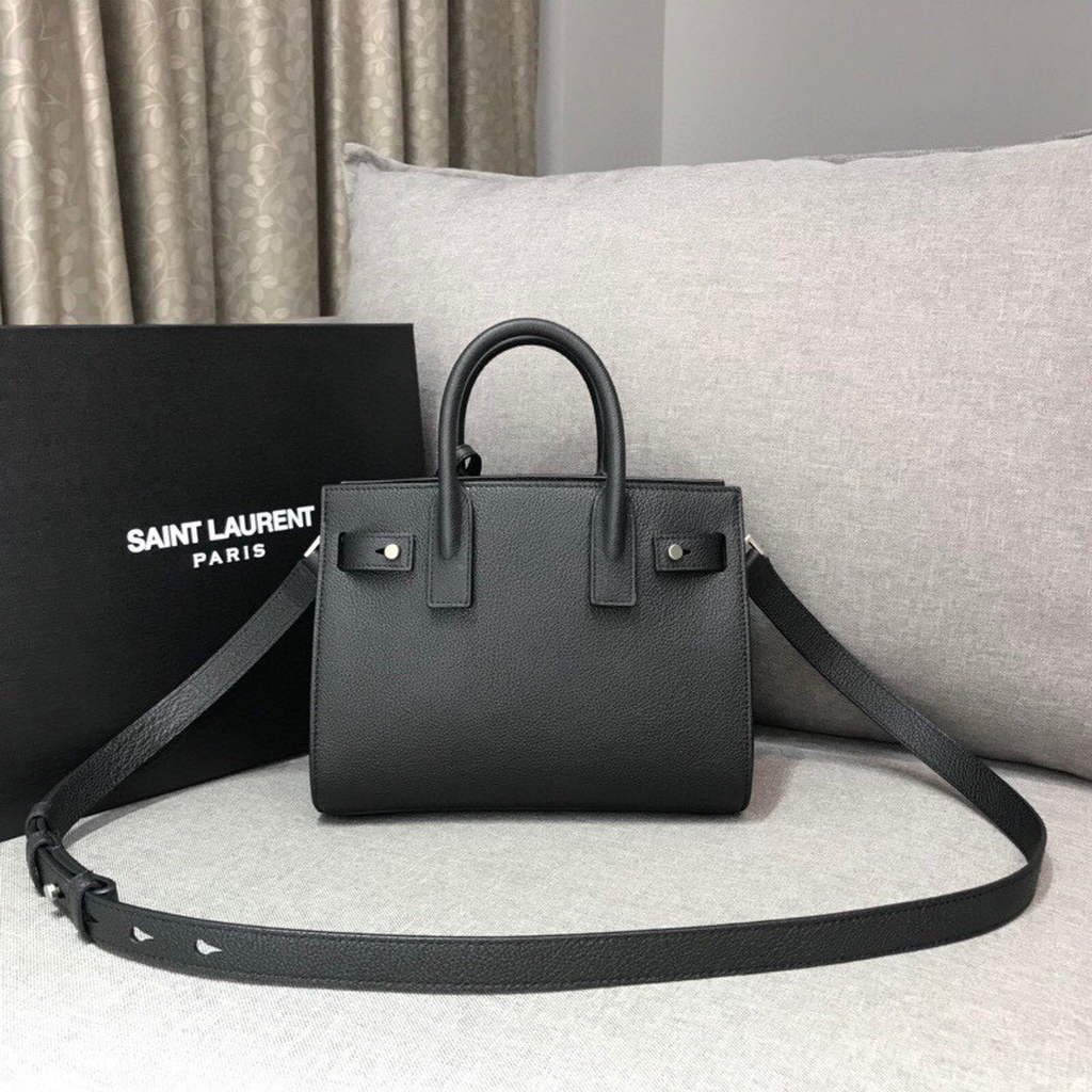 YSL 392035 Sac de Jour Nano in Grained Leather Black