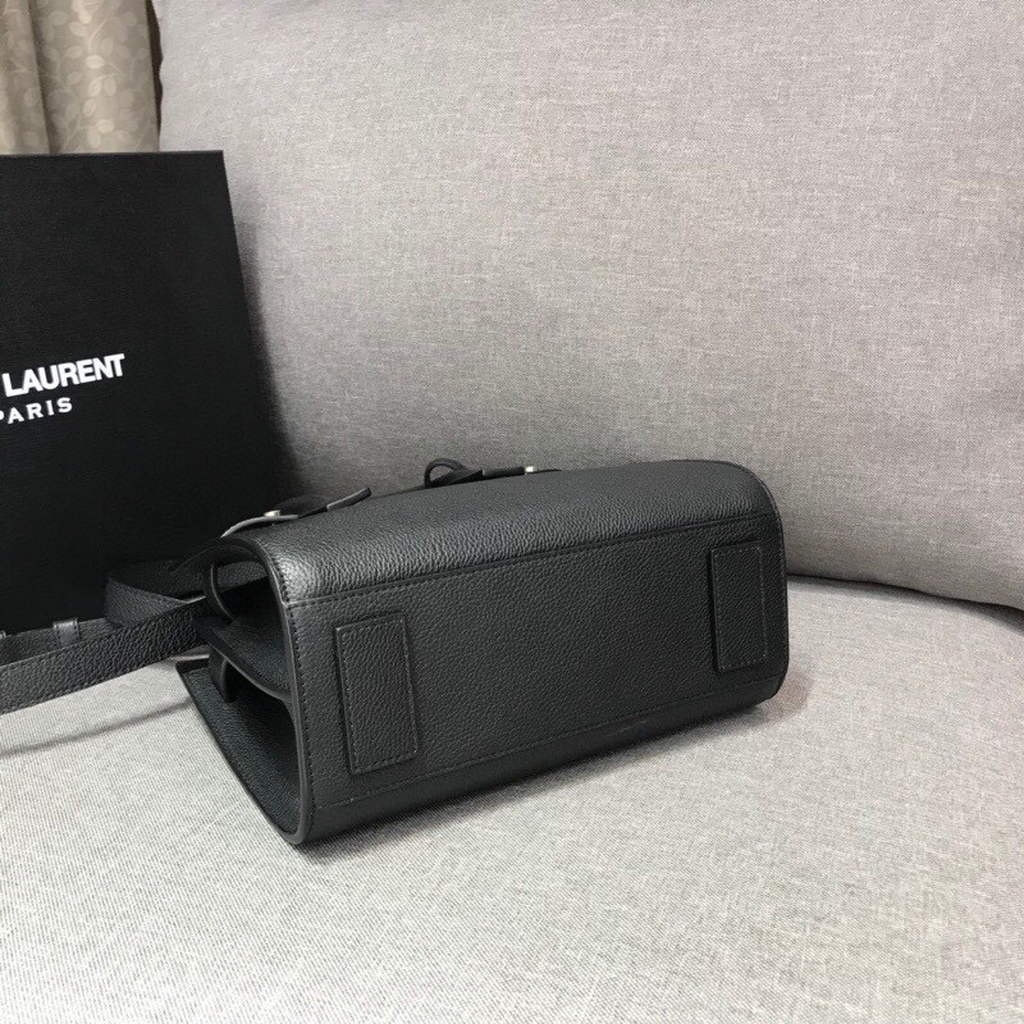 YSL 392035 Sac de Jour Nano in Grained Leather Black