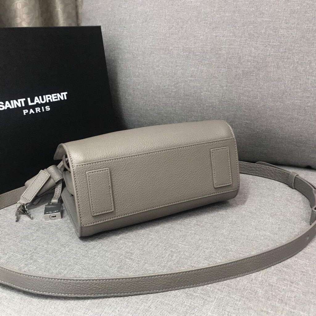 YSL 392035 Sac de Jour Nano in Grained Leather Gray