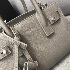 YSL 392035 Sac de Jour Nano in Grained Leather Gray - Default Title - View 5