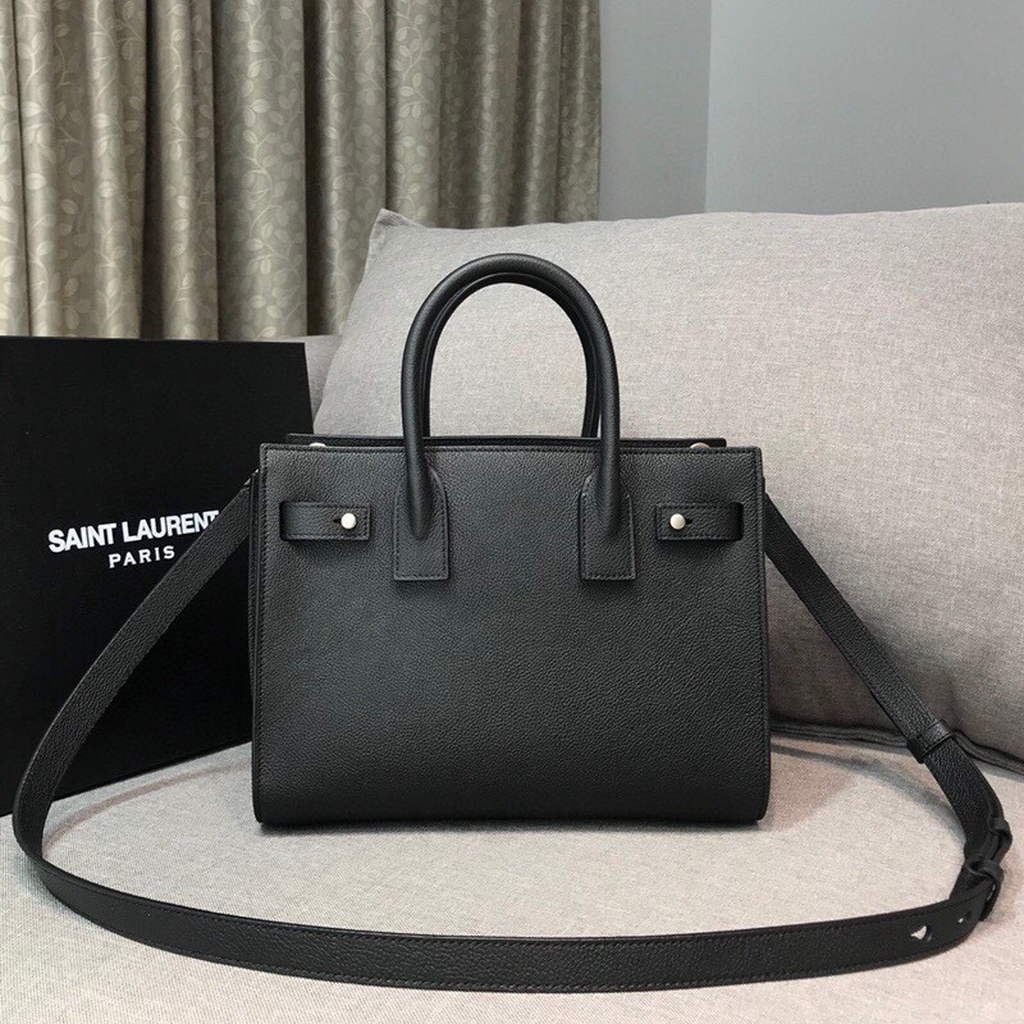 YSL 421863 Classic Sac de Jour Baby in Smooth Leather Black