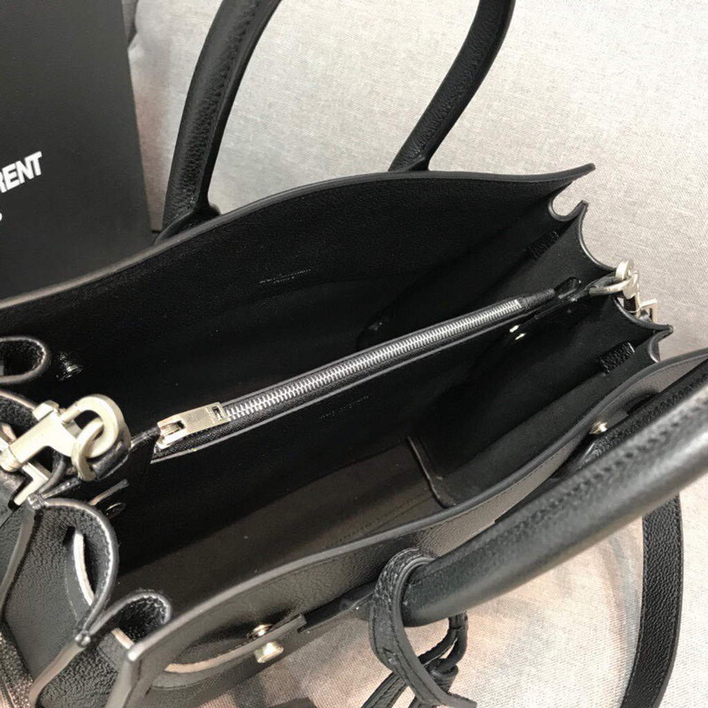 YSL 421863 Classic Sac de Jour Baby in Smooth Leather Black