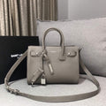 YSL 421863 Classic Sac de Jour Baby in Smooth Leather Gray - Default Title - View 1