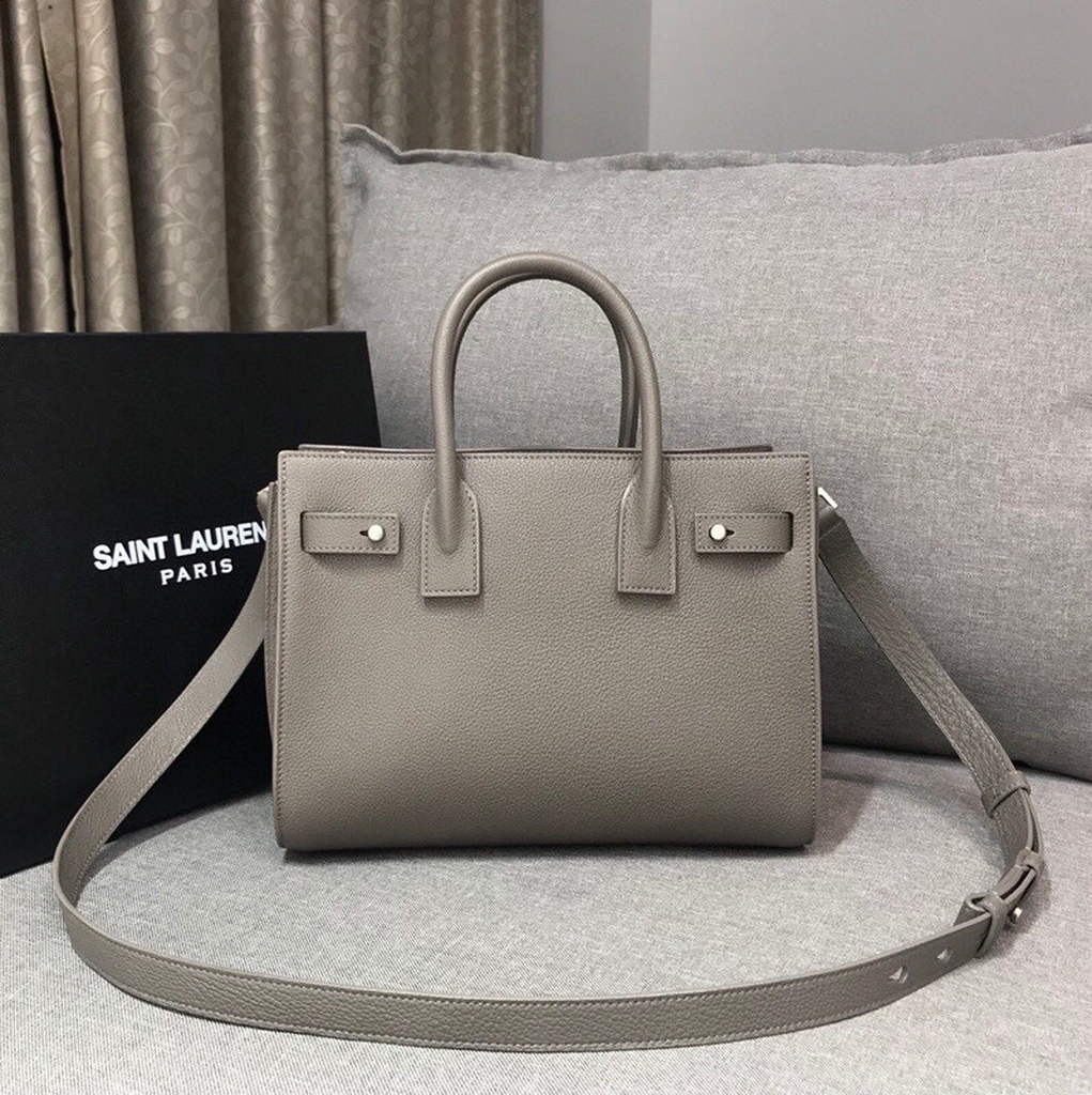 YSL 421863 Classic Sac de Jour Baby in Smooth Leather Gray - Default Title - View 3