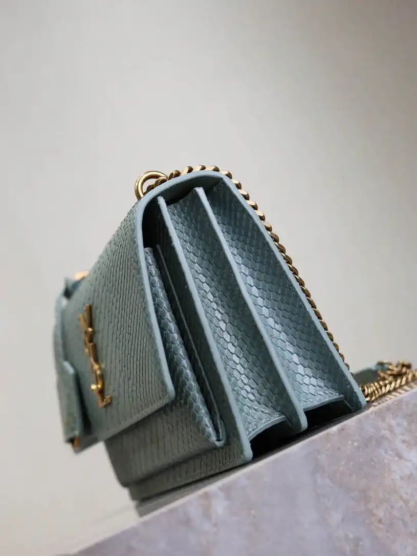YSL 442906 SUNSET MEDIUM IN Aqua python print