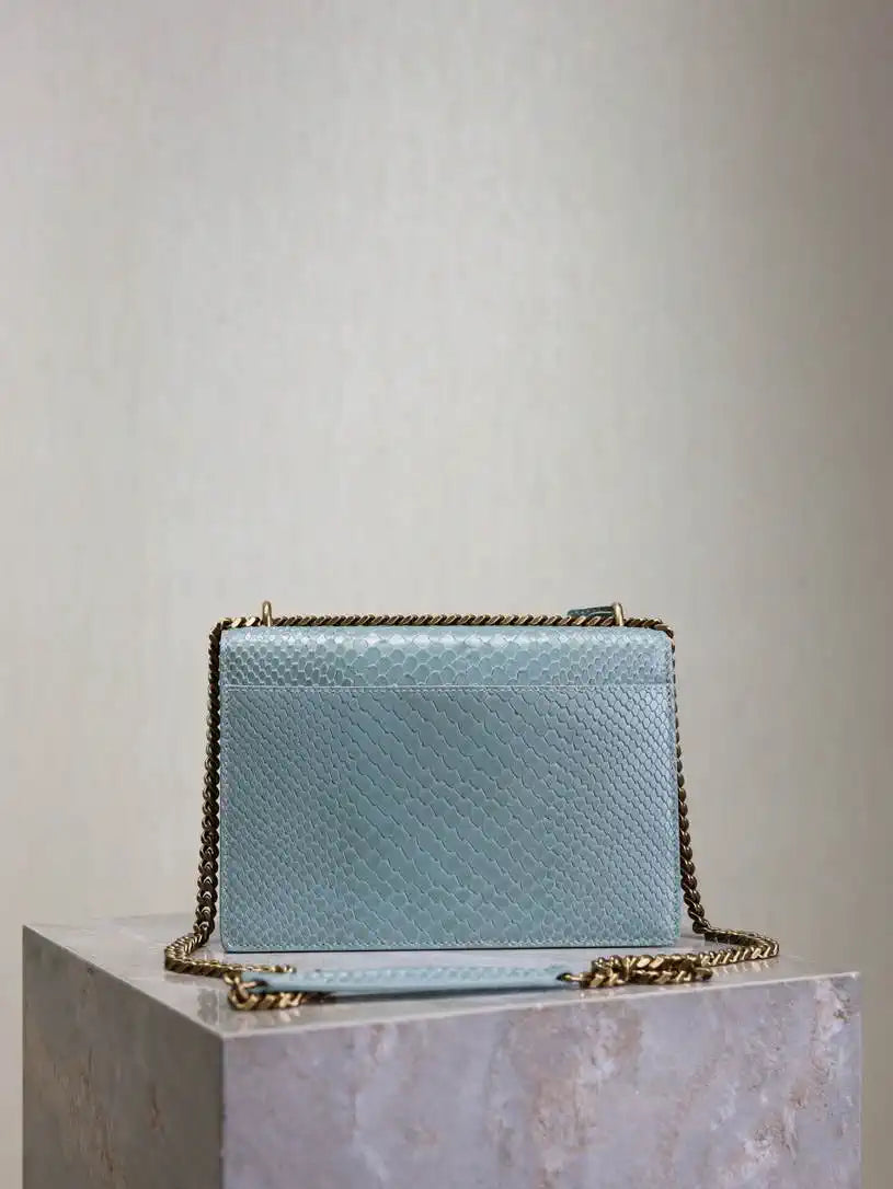 YSL 442906 SUNSET MEDIUM IN Aqua python print
