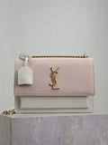 YSL 442906 SUNSET MEDIUM IN SMOOTH LEATHER Beige Pink