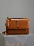 YSL 442906 SUNSET MEDIUM IN  SMOOTH LEATHER Caramel
