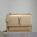 YSL 442906 SUNSET MEDIUM IN  SMOOTH LEATHER Apricot