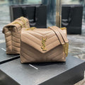YSL 494699 Saint Laurent Small Loulou in Matelasse Y Leather Bag Nued Pink - Default Title - View 1