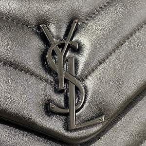 YSL 494699 Saint Laurent Small Loulou in Matelasse Y Leather Bag Black Hardward Black - Default Title - View 4