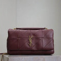 YSL 515821 Saint Laurent Lambskin Medium Jamie Bag wine Red