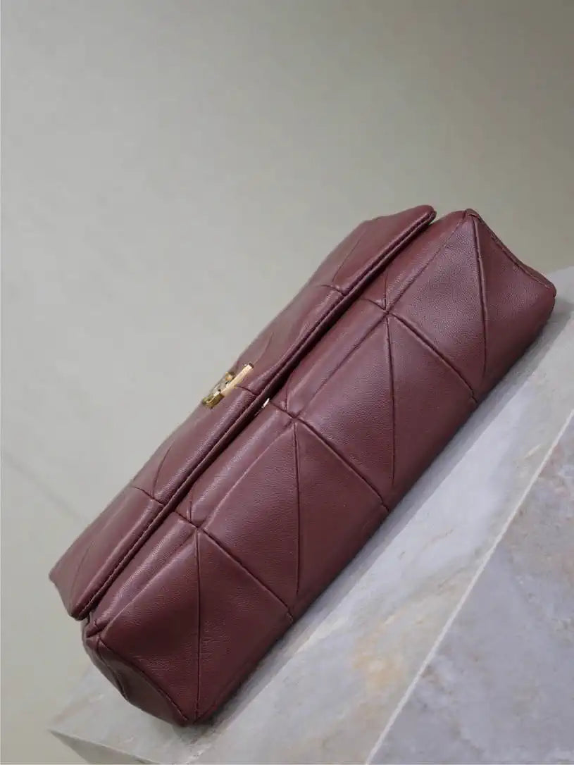 YSL 515821 Saint Laurent Lambskin Medium Jamie Bag wine Red