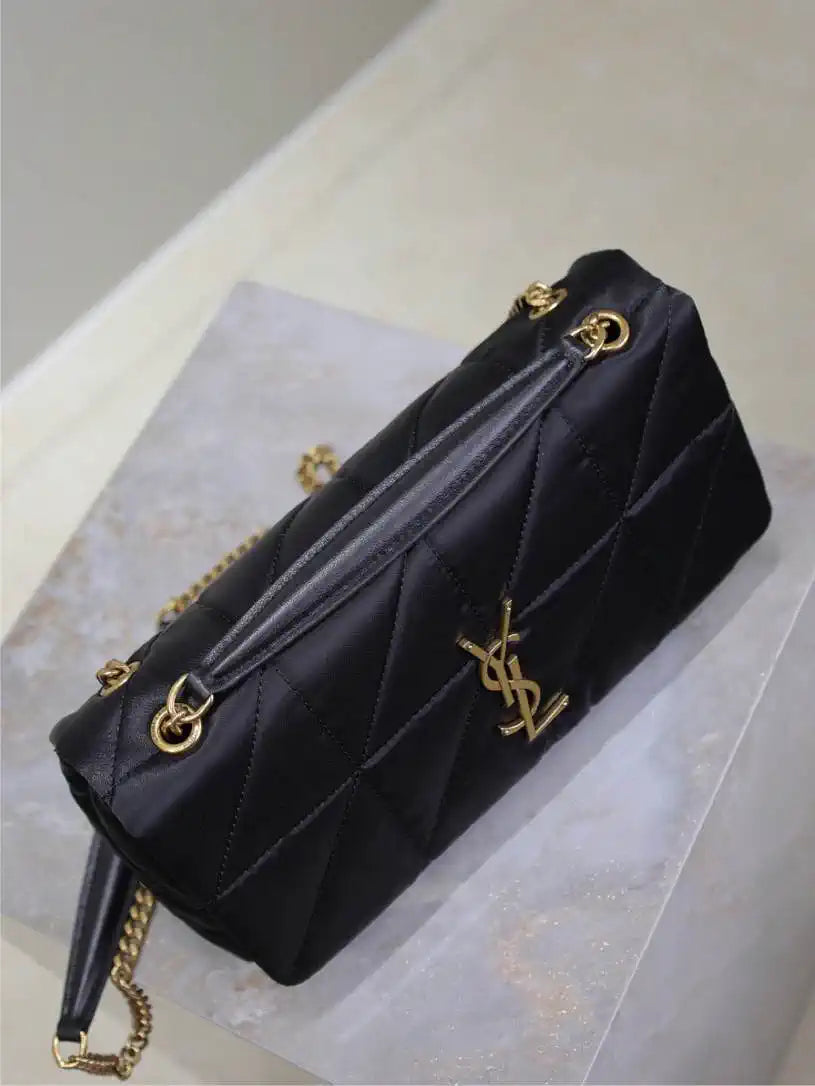 YSL 515821 Saint Laurent Nylon Medium Jamie Bag Black